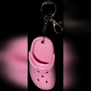 Pink "Croc" Type Keychain/Bag Charm